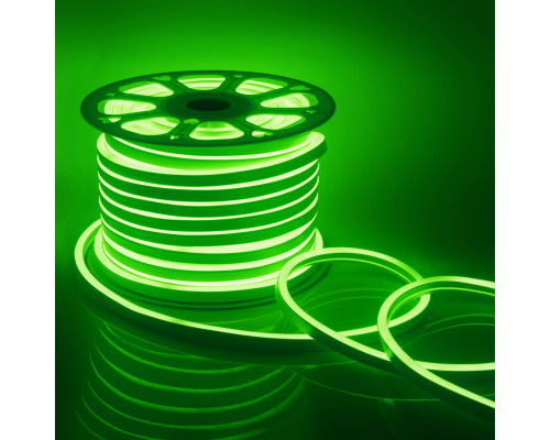 Основное фото Светодиодный неон мини Apeyron 220В 5,5Вт/м smd2835 120д/м IP65 50м зеленый 17-37: Купить в Интернет магазин освещения GCSVET.RU