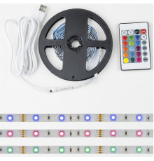Лента светодиодная Uniel ULS-U12 3M/RGB/1.5M/USB/RC IP20 RUA02C24 блистер UL-00007534