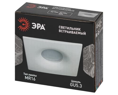 Дополнительное фото Светильник встраиваемый Эра KL104 WH Б0059793: Купить в Интернет магазин освещения GCSVET.RU