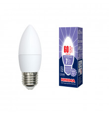 Светодиодная лампочка Volpe Norma C LED-C37-7W/DW/E27/FR/NR картон