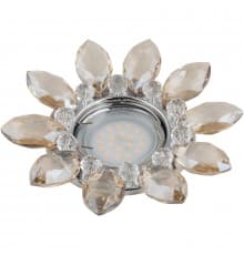 Светильник встраиваемый Fametto Peonia DLS-P112 GU5.3 CHROME/COGNAC+CLEAR 10542