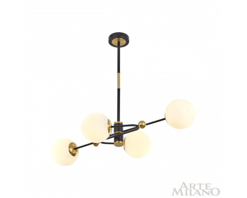 Дополнительное фото Люстра потолочная Arte Milano 272708/4 BK/GD: Купить в Интернет магазин освещения GCSVET.RU