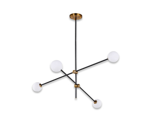 Дополнительное фото Люстра потолочная Delight Collection Bistro Globe 9389P/4 black/gold: Купить в Интернет магазин освещения GCSVET.RU