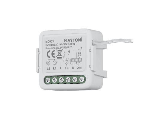 Основное фото Wi-Fi выключатель трехканальный Maytoni Smart home MD003: Купить в Интернет магазин освещения GCSVET.RU