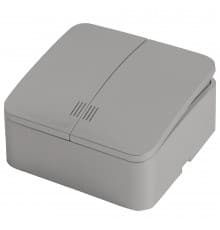 Выключатель двухклавишный с индикатором Stekker София 49298 MSW10-21-03