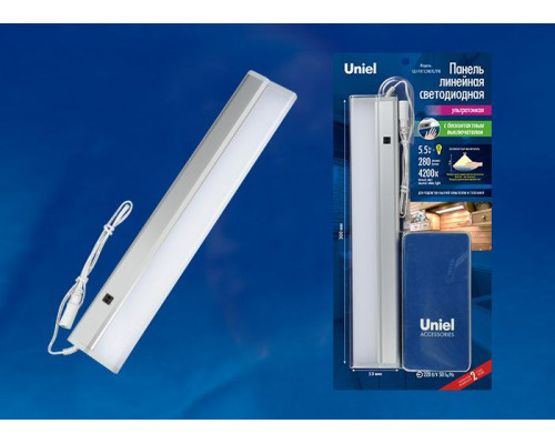 Дополнительное фото Светильник мебельный LED (UL-00002882) Uniel ULI-F40-9W/4200K Sensor IP20 Silver: Купить в Интернет магазин освещения GCSVET.RU