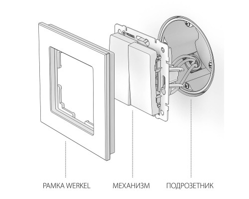 Дополнительное фото Выключатель Werkel Черный матовый 4690389156700 W1120008 a051628: Купить в Интернет магазин освещения GCSVET.RU