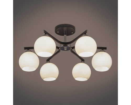 Дополнительное фото Люстра потолочная Eurosvet Blasco 30145/6 хром/венге: Купить в Интернет магазин освещения GCSVET.RU