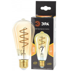 Светодиодная лампочка Эра F-LED ST64-7W-824-E27 spiral gold Б0047665