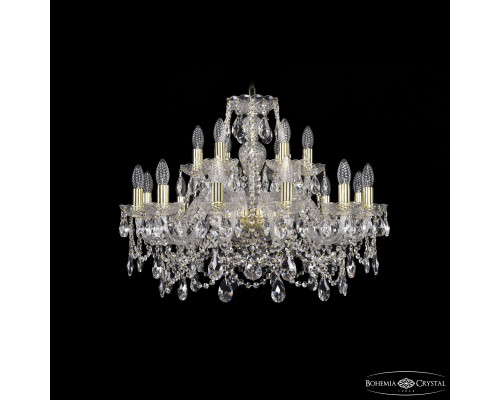Основное фото Люстра подвесная Bohemia Ivele Crystal 1411/12+6/240 G: Купить в Интернет магазин освещения GCSVET.RU