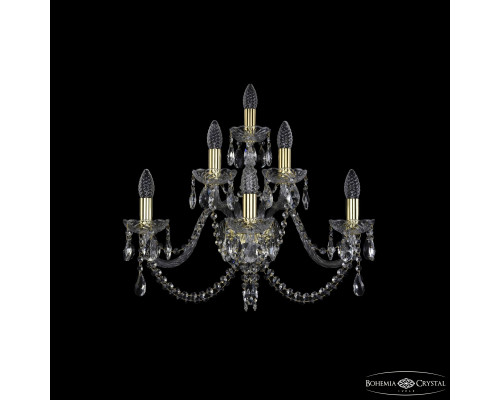 Основное фото Настенный светильник Bohemia Ivele Crystal 1402B/3+2+1/240 G: Купить в Интернет магазин освещения GCSVET.RU