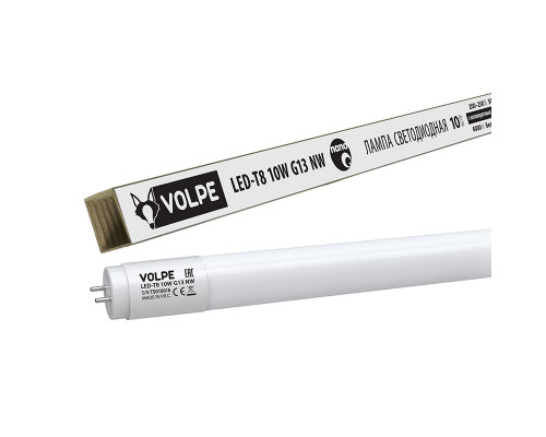 Основное фото Светодиодная лампочка Volpe Nano LED-T8-10W/NW/G13/FR/FIX/N: Купить в Интернет магазин освещения GCSVET.RU
