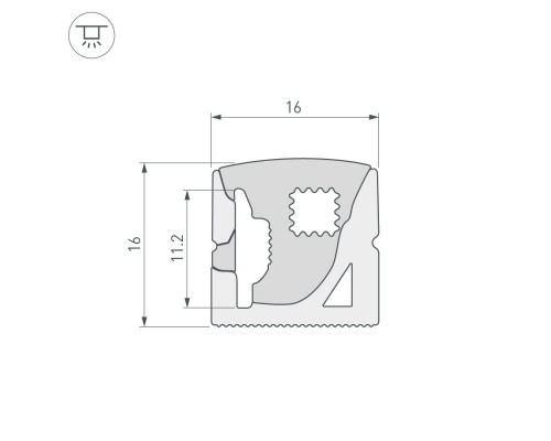 Дополнительное фото Силиконовый профиль Arlight WPH-FLEX-1616-SIDE-S11-20m WHITE 041093(1): Купить в Интернет магазин освещения GCSVET.RU