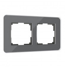 Рамка из стекла на 2 поста Werkel Elite графит 4690389180705 W0022440