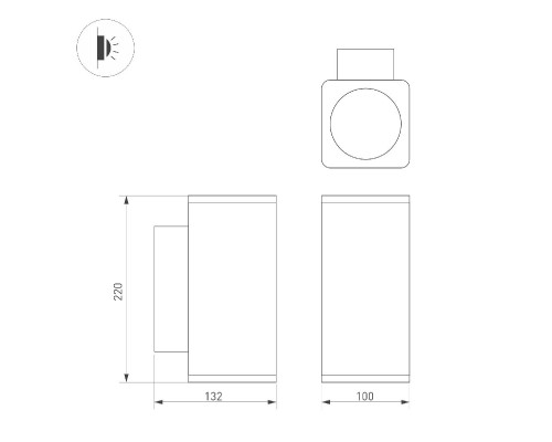 Дополнительное фото Светильник настенный для улицы Arlight LGD-EVO-WALL-TWIN-S100x100-2x12W Warm3000 (GR, 44 deg, 230V) 046195: Купить в Интернет магазин освещения GCSVET.RU