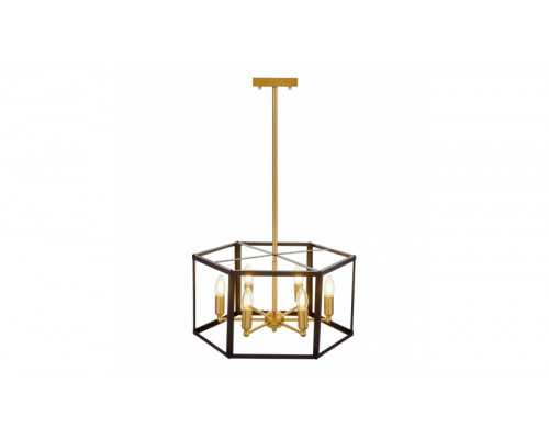 Основное фото Люстра подвесная Lumina Deco Lorton LDP 1142-6 BK+MD: Купить в Интернет магазин освещения GCSVET.RU