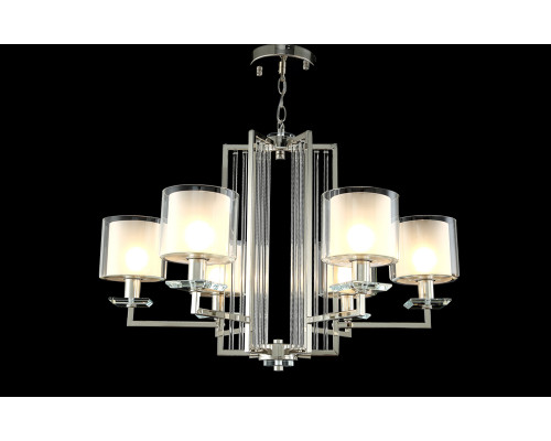 Дополнительное фото Люстра подвесная Crystal Lux Nicolas NICOLAS SP-PL6 NICKEL/WHITE: Купить в Интернет магазин освещения GCSVET.RU