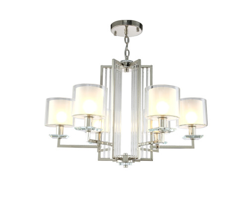 Дополнительное фото Люстра подвесная Crystal Lux Nicolas NICOLAS SP-PL6 NICKEL/WHITE: Купить в Интернет магазин освещения GCSVET.RU