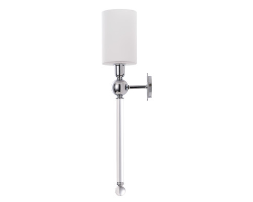 Основное фото Настенный светильник Crystal Lux MIRABELLA AP1 CHROME/WHITE: Купить в Интернет магазин освещения GCSVET.RU