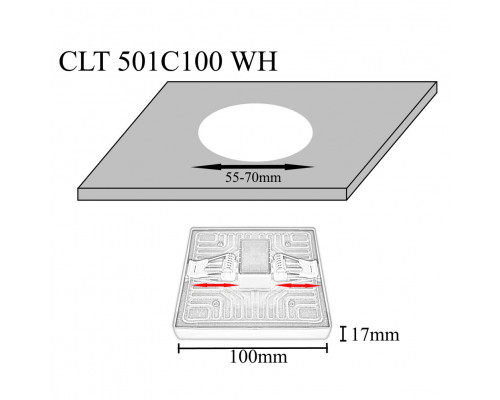 Дополнительное фото Светильник встраиваемый LED Crystal Lux CLT 501C100 WH: Купить в Интернет магазин освещения GCSVET.RU