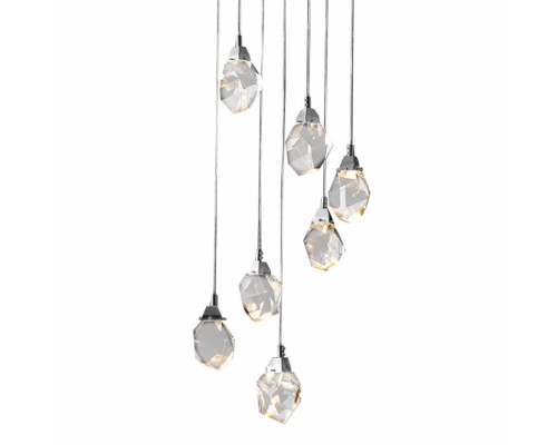 Основное фото Светильник подвесной Delight Collection Crystal rock MD-020B-7 chrome: Купить в Интернет магазин освещения GCSVET.RU