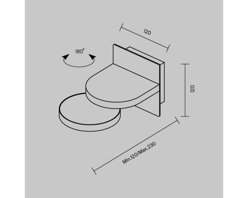 Дополнительное фото Светильник настенный Maytoni Flap MOD354WL-L12B3K: Купить в Интернет магазин освещения GCSVET.RU