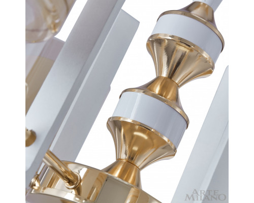 Дополнительное фото Люстра подвесная Arte Milano Florentia-6087 306087/8 Wh/Gd: Купить в Интернет магазин освещения GCSVET.RU