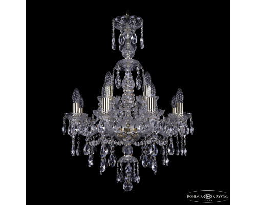 Основное фото Люстра подвесная Bohemia Ivele Crystal 1415/8+4/200/XL-76 G: Купить в Интернет магазин освещения GCSVET.RU