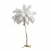 Основное фото Напольный светильник Delight Collection Ostrich Feather BRFL5014 white/antique brass: Купить в Интернет магазин освещения GCSVET.RU