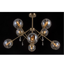Люстра потолочная со штангой Natali Kovaltseva MOLECULE 81045-8C ANTIQUE BRASS