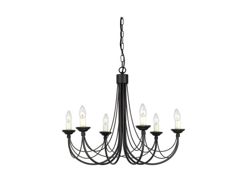 Основное фото Люстра подвесная Elstead Lighting Carisbrooke CB6-BLACK: Купить в Интернет магазин освещения GCSVET.RU