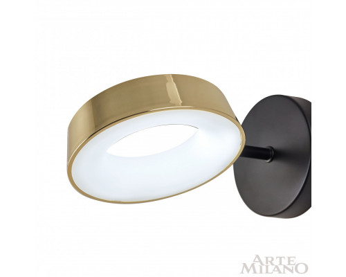 Дополнительное фото Настенный светильник Arte Milano 271079/1B BK/GD: Купить в Интернет магазин освещения GCSVET.RU