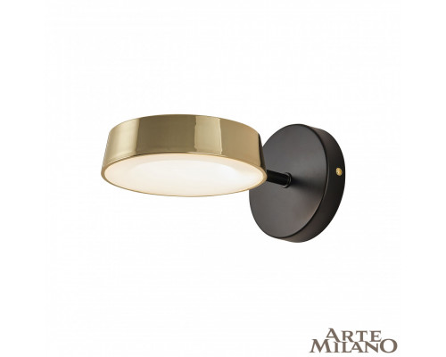 Основное фото Настенный светильник Arte Milano 271079/1B BK/GD: Купить в Интернет магазин освещения GCSVET.RU