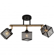 Светильник спот Reluce 01591-3.3-03B BK+FGD+WOOD