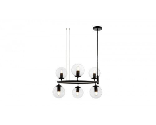 Основное фото Люстра подвесная Lumina Deco Ceredo LDP 6034-6 RND BK: Купить в Интернет магазин освещения GCSVET.RU