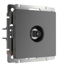 ТВ-розетка оконечная Werkel графит рифленый W1183004 4690389158681