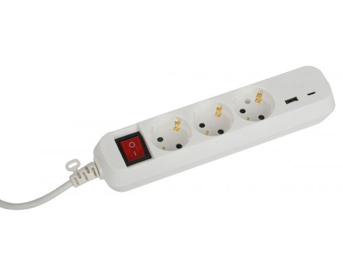 Дополнительное фото Удлинитель электрический Эра UB-3es-3m-USB Б0052898: Купить в Интернет магазин освещения GCSVET.RU