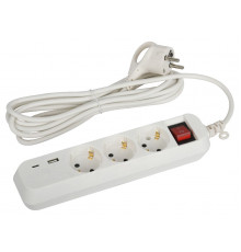 Удлинитель электрический Эра UB-3es-3m-USB Б0052898