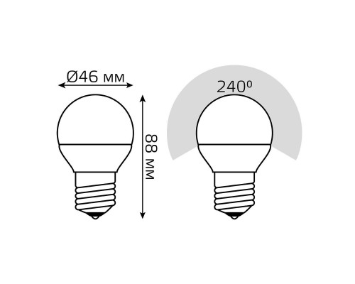 Дополнительное фото Светодиодная лампа для диммера Gauss E27 6W 3000-6500K матовая 105102406: Купить в Интернет магазин освещения GCSVET.RU