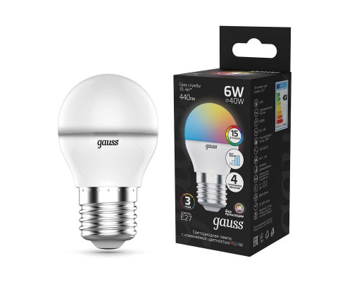 Основное фото Светодиодная лампа для диммера Gauss E27 6W 3000-6500K матовая 105102406: Купить в Интернет магазин освещения GCSVET.RU
