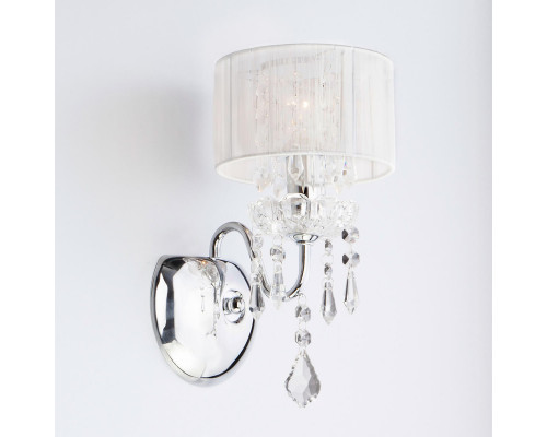 Основное фото Настенный светильник Eurosvet 2045/1 хром/белый: Купить в Интернет магазин освещения GCSVET.RU