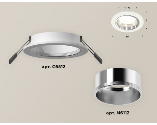 Дополнительное фото Светильник встраиваемый Ambrella Light Techno XC6512003 (C6512, N6112): Купить в Интернет магазин освещения GCSVET.RU