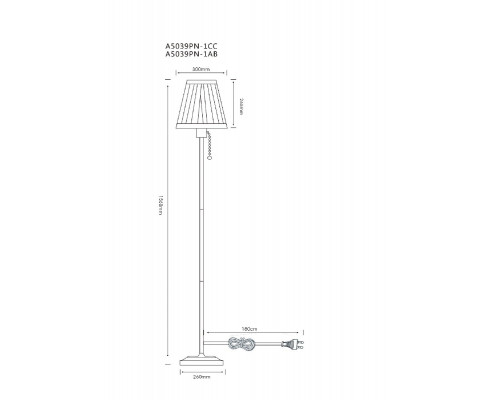 Дополнительное фото Напольный светильник Arte Lamp Marriot A5039PN-1CC: Купить в Интернет магазин освещения GCSVET.RU