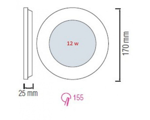 Дополнительное фото Светильник встраиваемый SLIM-12 Horoz Electric 056-003-0012 12W 4200K HRZ33002854: Купить в Интернет магазин освещения GCSVET.RU