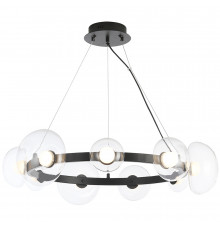 Люстра подвесная Crystal Lux BOSQUE SP9 BLACK/TRANSPARENT