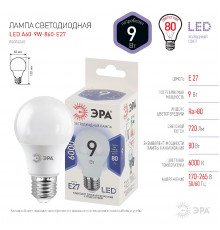Светодиодная лампочка Эра LED A60-9W-860-E27 Б0032248