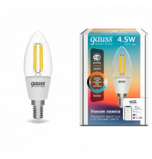 Светодиодная лампа для диммера Gauss E14 4,5W 2000-6500K прозрачная 1250112