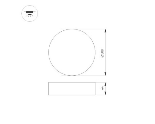 Дополнительное фото Светильник потолочный Arlight SP-Rondo-R500-50W Day4000 034817: Купить в Интернет магазин освещения GCSVET.RU