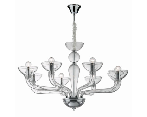 Основное фото Люстра подвесная Ideal Lux Casanova SP8 Trasparente 044255: Купить в Интернет магазин освещения GCSVET.RU