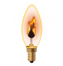 Ретро лампа (UL-00002981) Uniel E14 3W золотистая IL-N-C35-3/RED-FLAME/E14/CL